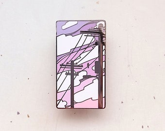 Electric Trees Power Lines Enamel Pin