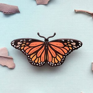 Monarch Butterfly Enamel Pin image 2