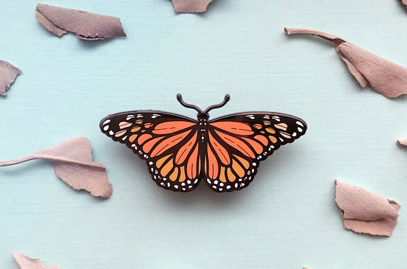 Monarch Butterfly Enamel Pin image 2