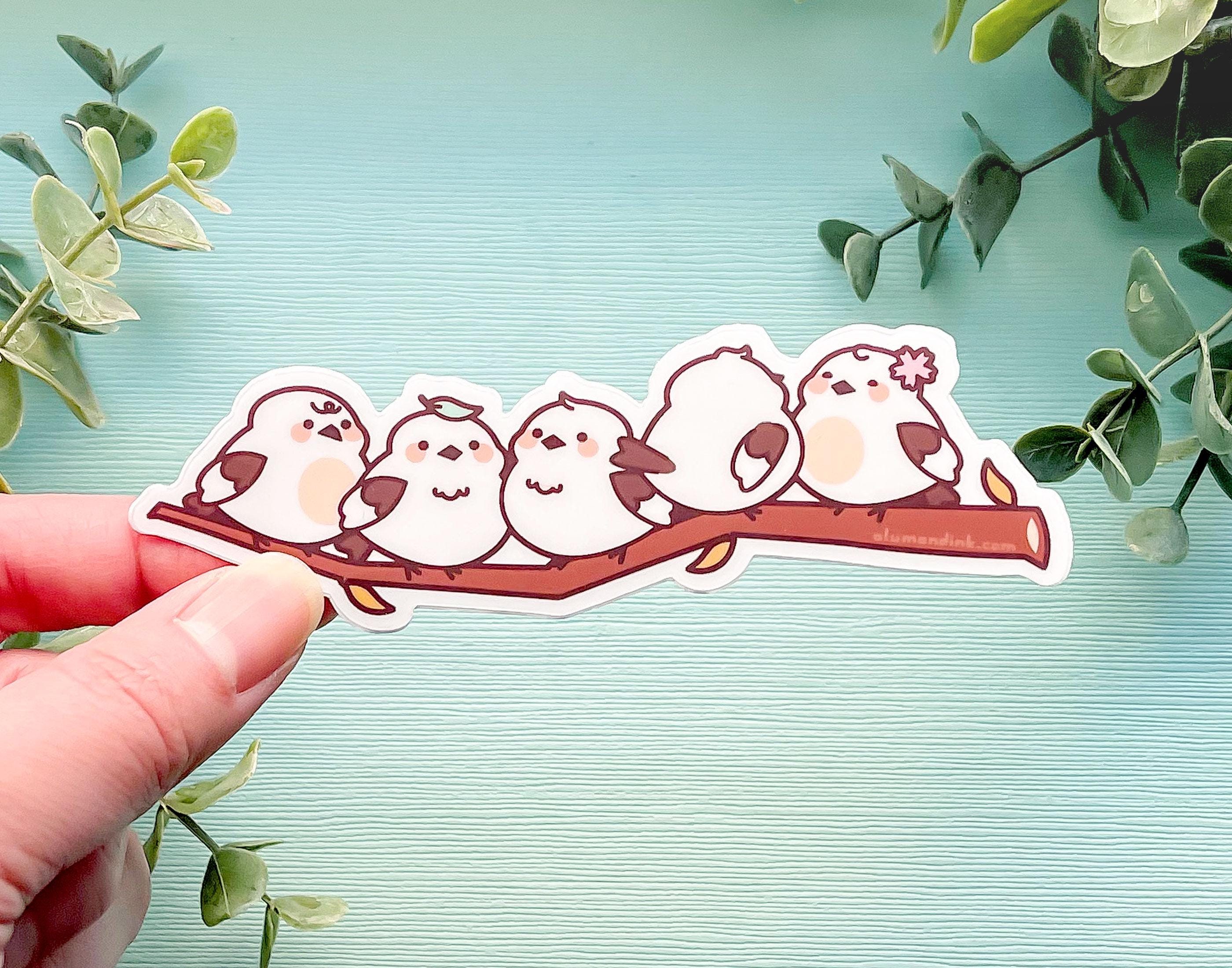 シマエナガだんご クリアビニールステッカー - Etsy 日本