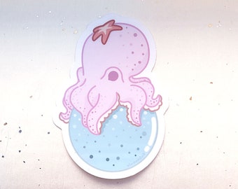 Octopus Bubble Vinyl Sticker