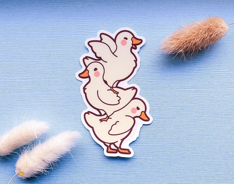 Mini Ducks Quack Stack Clear Vinyl Sticker - Etsy