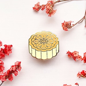 Starry Mooncake Autumn Festival Pastry Enamel Pin zdjęcie 3