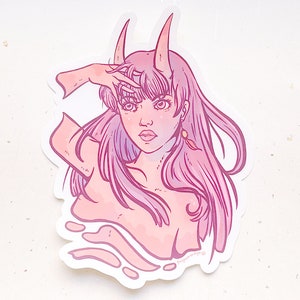 Storm Oni Girl Clear Vinyl Sticker