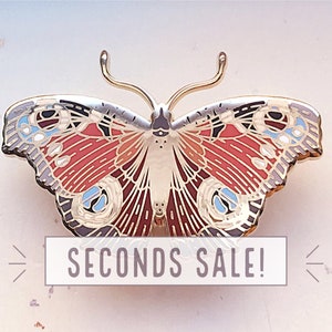 SECONDS SALE European Peacock Butterfly Enamel Pin