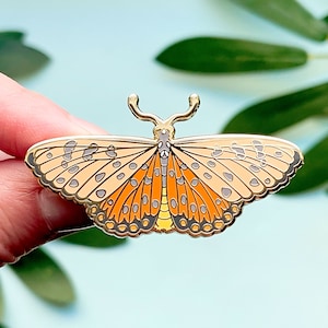 Tawny Coster Butterfly Enamel Pin