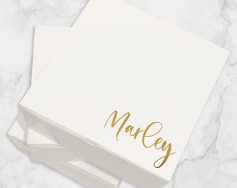 Personalized Bridesmaid Boxes, Maid of Honor Boxes - Empty - Corner Name Box - Customize Any Way You'd Like