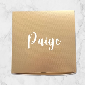 Personalized Gold Bridesmaid Boxes, Maid of Honor Boxes - Empty - Bridesmaid Proposal Boxes - Gold Box - Gift Box - Bridal - Custom