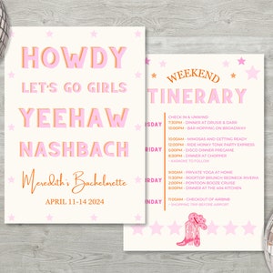Nashville Bachelorette Itinerary - Cowgirl - Howdy - Bachelorette Party - Girls Trip Itinerary - NashBach - Lets Go Girls - Last Disco Bach