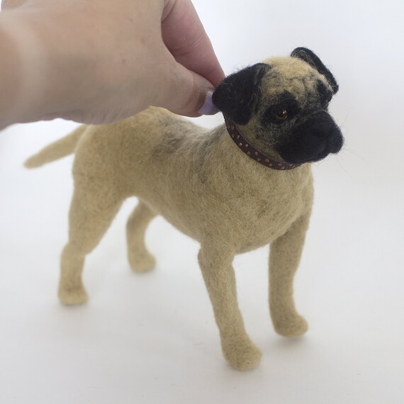 Bullmastiff Realistyczne Igły Psa Filcu Rysunek Mastif Angielski