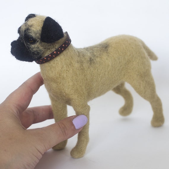 Bullmastiff Realistyczne Igły Psa Filcu Rysunek Mastif Angielski