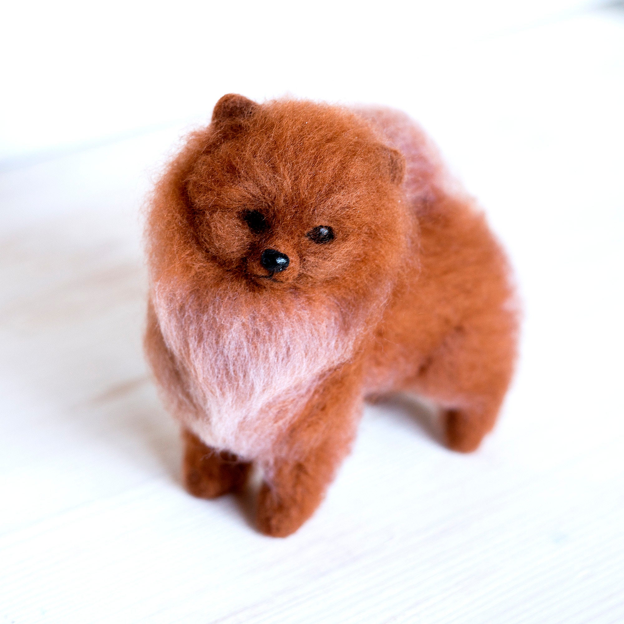 Pomeranian Spitz Needle felted dog Realistic felt Spitz Etsy