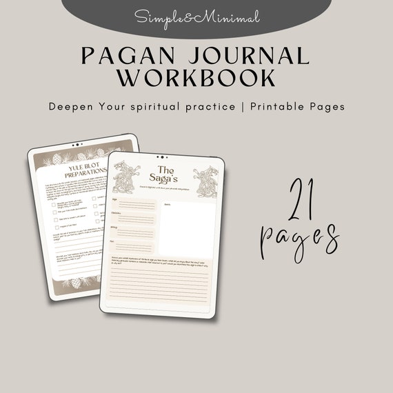 Pagan Journal Workbook: Downloadable Journal Pages for Spiritual Exploration