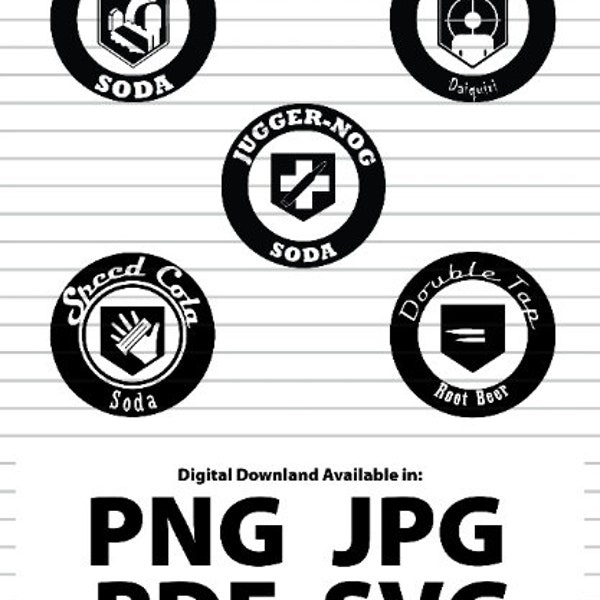 SVG CUT FILE- Perk Soda Vinyl cut out Stickers