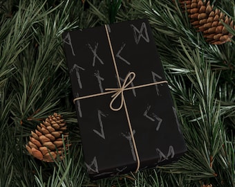 Papel de regalo de runas negras