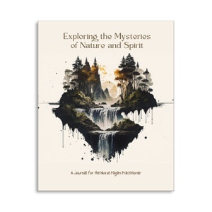 Puede incluir: Un diario con el t&iacute;tulo "Exploring the Mysteries of Nature and Spirit" y el subt&iacute;tulo "A Journal for the Norse Pagan Practitioner". La portada presenta una ilustraci&oacute;n en acuarela de una cascada, &aacute;rboles y un paisaje monta&ntilde;oso.
