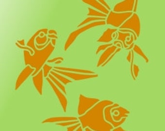 521 Goldfish stencil