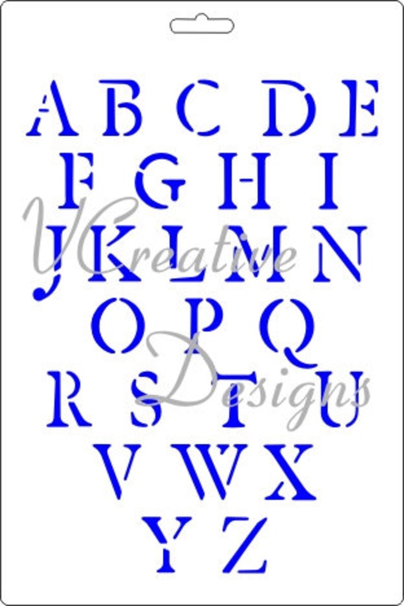 Roman Alphabet stencil Etsy