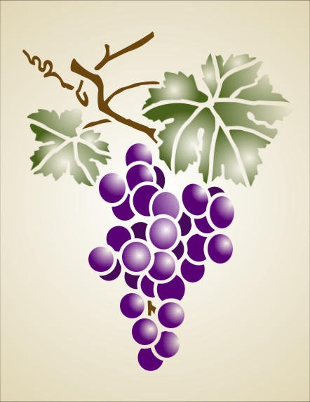 535 Grape Stencil - Etsy