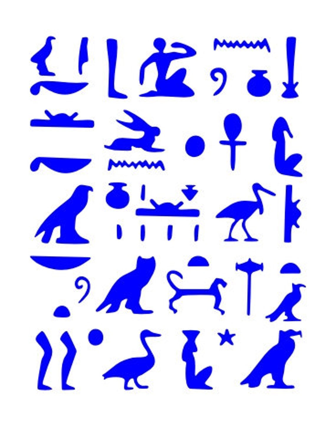 532 Hieroglyphics Stencil - Etsy