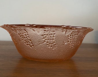 Vintage Pink Depression Glass Bowl (6)