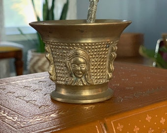 Vintage Brass Mortar & Pestle- Spice Grinder/Apothecary