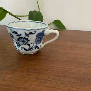 Blue and white Danube Porcelain Tea Cup.