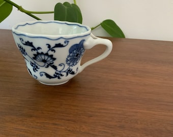 Blue and white Danube Porcelain Tea Cup.