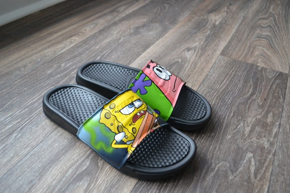 rick and morty nike slides