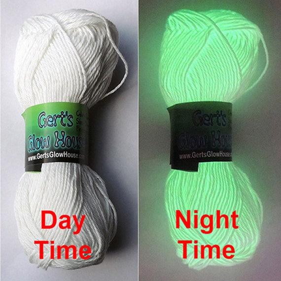 Glow in the Dark Yarn 120 Yards per Roll Fingering Weight 
