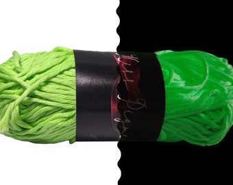 Glow in the Dark Yarn - 2200 inches - 5 Colors - Glows Green