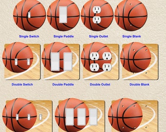 Basketball Wall Plate Switch Paddle Electric Outlet Rocker Switchplates Cover 1 2 3 Gang Wallplates