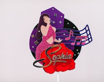 Selena Cake Topper SVG File Digital Download Only | Print and Cut | Cricut | Instant Download | Name Not Included
