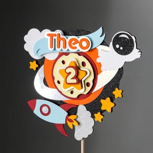 Weltraum Kuchen Topper SVG Sofortiger Download | Raumfahrer | Galaxy Cosmic Geburtstagsparty Vorlage