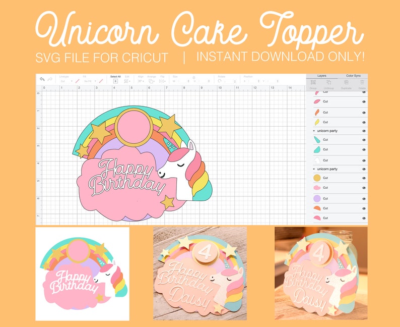 Free Free Unicorn Cake Topper Svg 295 SVG PNG EPS DXF File