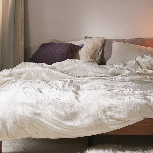 Ivory Velvet Duvet Cover Comforter Cover Full UO Bedding Etsy