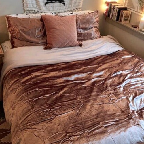 Crushed Velvet Duvet Cover Boho Bedding 