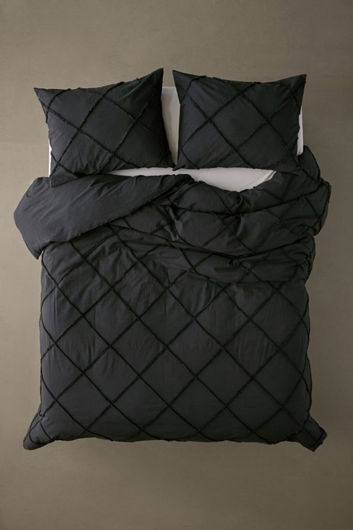 Boho Tufted Duvet Cover Queen Duvet Set Black Comforter Etsy