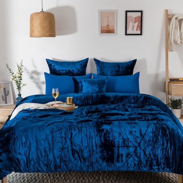 Navy Blue Duvet Etsy