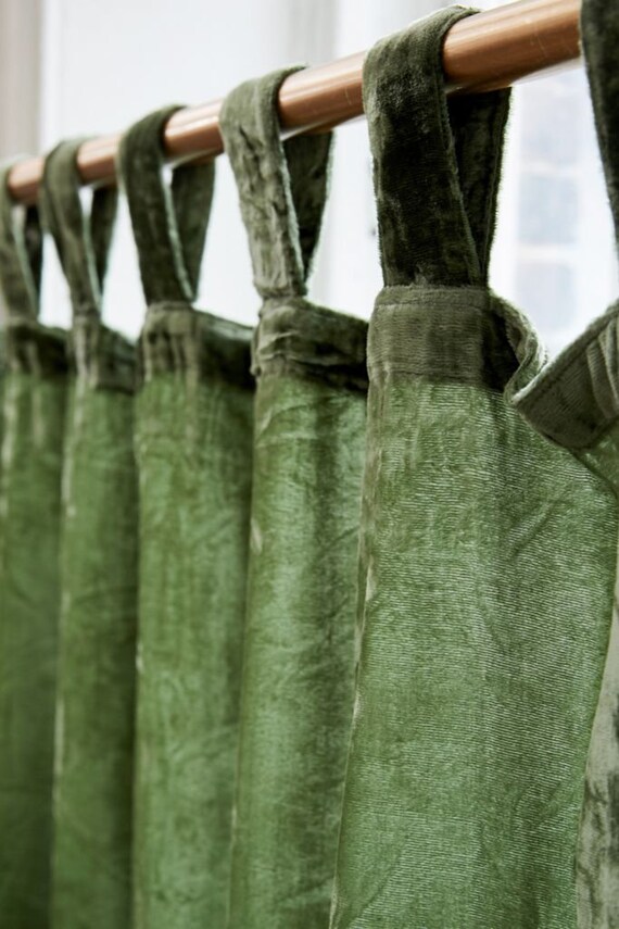 Ultra Luxe Green Velvet Curtain Bohemian Window Curtain Living Room Curtain Room Ultra Luxe Green Velvet Curtain Bohemian Window Curtain Living Room Curtain Room