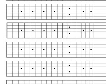 Blank Guitar Fretboard Chart