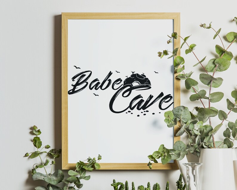 Babe Cave Printable Art, Girls Room Decor, Instant Download, Babe Cave ...