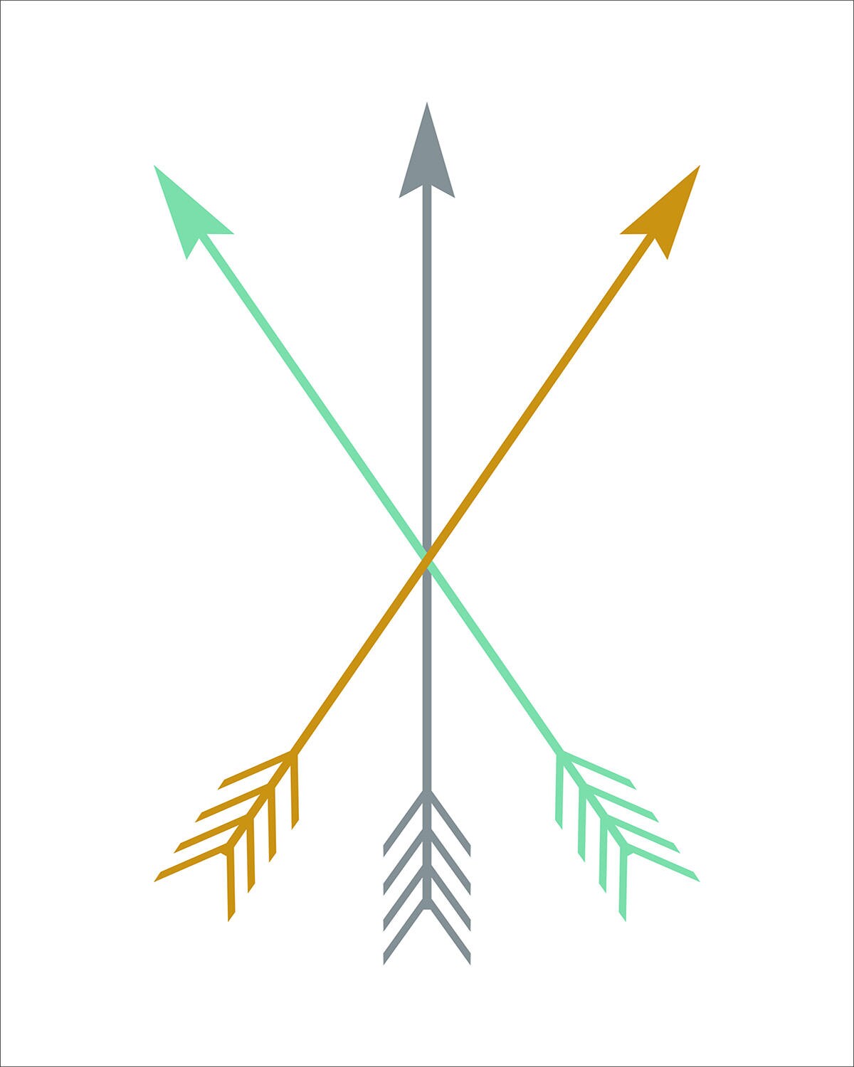 3 Arrows Fusing In Three Arrows Crossed, Instant Download, Nursery Arrows, Nordic Decor ...