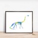 Dinosaur Skeleton Decor Printable Wall Art Classroom Fossil Watercolor ...