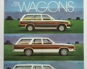 1981 Ford Mustang Car Brochure, Sales, Advertising, Dealer Catalog, Vintage Booklet