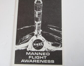 NASA Manned Flight Awareness Lunar Mission Space Brochure, 1960s, Vintage