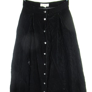Button front velvet skirt hotsell