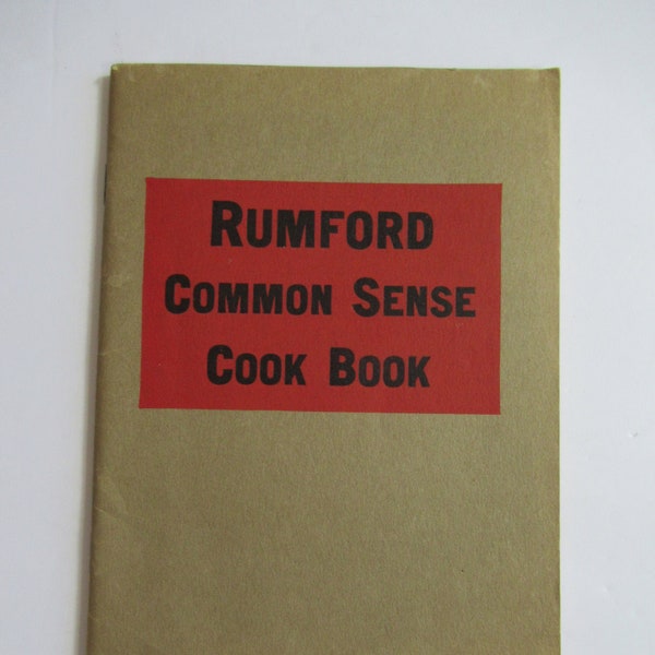 Vintage Rumford Baking Powder Common Sense Cookbook Booklet by Lily Haxworth Wallace