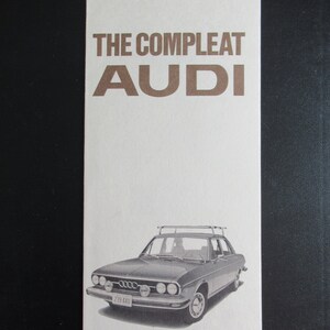 1974 Audi Compleat Dealer Sales Brochure, Vintage Advertising, Auto, Prospekt