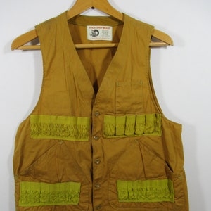 Vintage Black Sheep Brand Men&#39;s Adult Small Hunting Vest, Sleeveless Game Jacket, Shooting Vest